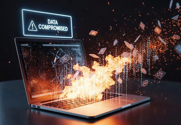 data-breach-laptop-exploding-cyber-attack-concept