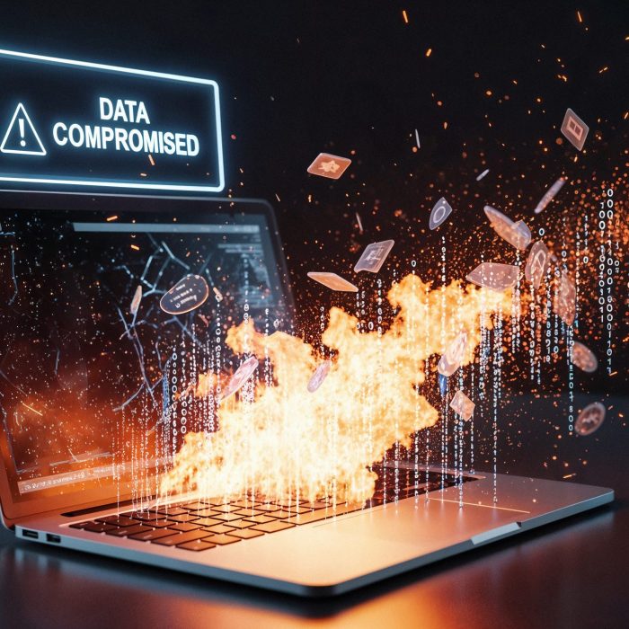 data-breach-laptop-exploding-cyber-attack-concept