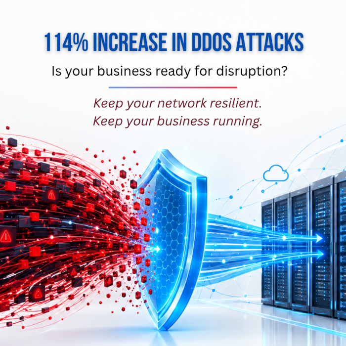 114% INCREASE IN DDoS ATTACKS 114% INCREASE IN DDoS ATTACKS